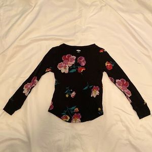 Girls Floral thermal shirt Sz 8